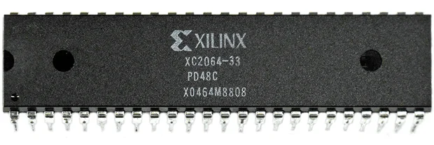 Xilinx XC2064 FPGA in a 48-pin dual in-line package