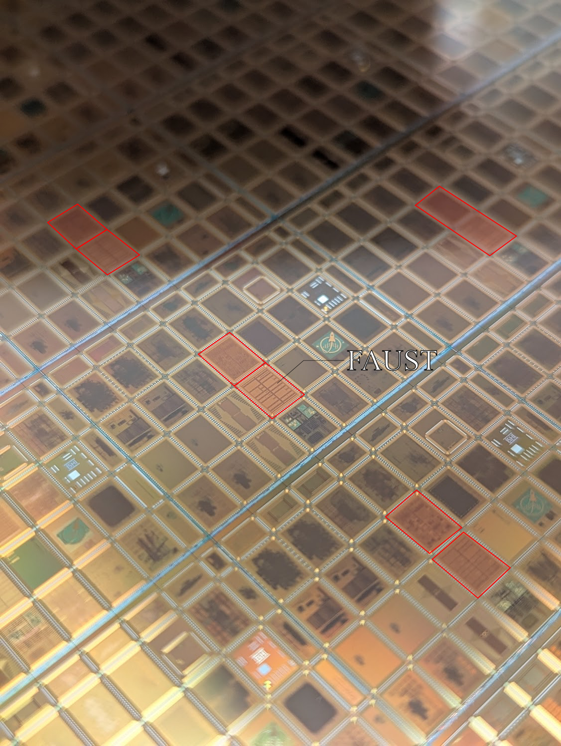 Annotated TinyTapeout GF0P02 wafer